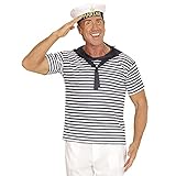 Widmann - Verkleidungsset Marine, Shirt und Hut, Matrosen, Kapitäne, Karneval, Mottoparty