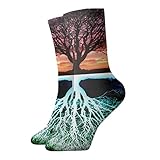 zsst Tree Shadows Sky Horizon Atmungsaktive Arbeitssocken für Herren, Damen und Kinder, einzigartiges, ausgefallenes Desig