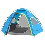 HODLEX Outdoor Camping Zelt für 3-4 Personen，mit vorzelt Zelte Wasserdicht 3500mm，Ultraleichte Kuppelzelt 3-4 Saison，Festival,Trekking und Outdoor B