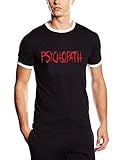 Coole-Fun-T-Shirts T-Shirt PSYCHOPATH RINGER, schwarz, S, 10464_schwarz_RINGER_GR.S