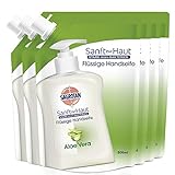 Sagrotan Handseife Nachfüller (mit frischem Duft nach Aloe Vera, Antibakterielle Flüssigseife, im praktischen Vorteilspack) 6er Pack (6 x 500 ml)