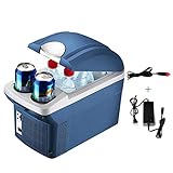 8 L Elektrische Kühlbox, 48 W Tragbare Elektrische Alu-Kühlbox Kompressor-Kühlbox/Gefrierbox Für Auto, Lkw, Boot, Reisemobil Und Steckdose, Aluminium-G