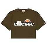 ellesse Damen Alberta Crop T-Shirt, Khaki, L