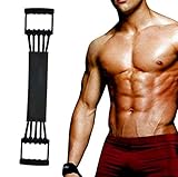 Winline Verstellbarer Chest Expander -Brust Expander - Trainingsgerät für Muskeln - 5 Strings mit Sicherheits-Ummantelung (Black)