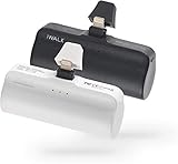 iWALK Externer Akku 3350mah Tragbares Power Bank Kompakt Handy Ladegerät Kompatible für iPhone 11 XS Max X 8 8 Plus 7 7 Plus 6s 6 5 (Schwarz + Weiß)