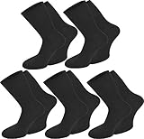 normani 10 Paar Herren Business Socken 100% Baumwolle Arztsocken Apothekersocken Weiss Kochfest - Top Qualität Farbe Schwarz Größe 43/46