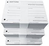 3x Block Quittung - Quittungsblock für Kleinunternehmer (§19) - 2 x 50 Blatt DIN A6 - gelocht - SD -durchschreibend (22427)