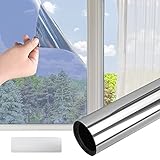 Colmanda Spiegelfolie Selbstklebend, Fensterfolie Sichtschutz Dachfenster Folie Sonnenschutzfolie Wärmeschutzfolie Dachfenster, Selbstklebend Sonnenschutzfolie Anti-UV für Innen (90*400cm)