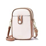 Handytasche Leder Handy Tasche zum Umhängen Damen mit Geldbörse Schultertasche Handy Umhängetasche Klein Kompatibel mit iPhone 12 pro/12/11 pro, Samsung Galaxy S21, Handy bis zu 6,7 Zoll B2