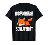 Schlafshirt Pyjama Schlafanzug Nachthemd Fuchs Geschenk T-S