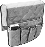 Guoz Sofa Armlehne Organizer Anti-Rutsch für Couch Sessel Stoff Aufbewahrungsbeutelhalter für Zeitschriften,Brillen,TV-Fernbedienung (2 Stück)