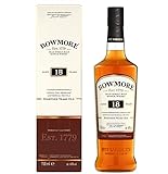 Bowmore 18 Jahre Islay Single Malt Scotch Whisky, mit Geschenkverpackung, komplexer Geschmack mit leichter Rauchnote 43% Vol, 1 x 0,7