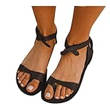 AIchenYW Sandalen Damen Keilabsatz,Römer Sandalen Espadrilles Plateau Sandaletten High Heels Elegant Sommer Schuhe Fischmaul Casual Outdoor Indoor Rom Vintage H