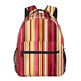 Niedliche Schön Streifen 4# Muster Canvas Rucksack Damen Mädchen Schulrucksack Schulranzen Teenager Schultaschen Freizeitrucksack Fashion Süße Mode Daypack Backpack für Frauen,R