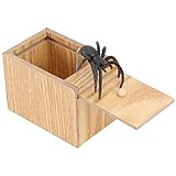 PATKAW Spinne Tricky Spinne Halloween Spielzeug Spinne Springen In Eine Box Holzkiste Heikles Spielzeug Gefälschte Spinne Streich Kit für Halloween Fools Tag