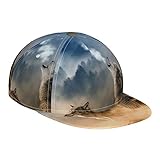 GCDD Flat Bill Baseballkappe 3D The Moon Wolf Howling Cloud Star Einstellbare Snapback Flat Brim Caps Casual Dad Hat Trucker Hüte für Männer Frauen Schw