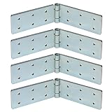 4 Stk Kistenband 196 x 40 mm Gerollte Tischband Möbelscharniere Möbelband Verzinkt Torband Scharniere Türband Kistenband Schrankscharniere,Scharnier Materialstärke 4,0