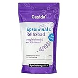 Epsom Salz Relaxbad mit natürlichem Lavendelöl/Lavendel - Magnesium zum Baden - 1000 g - Ideal für Voll- und Fußbäder - Original Epsom Salz aus der Apothek