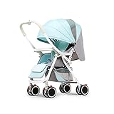 Hawgeylea Kinderwagen Leichte Sitzbuggys,Leichter Und Kompakter Buggy,Liegefunktion Und Komforteinstieg Foldable, Komparkter Kinderwagen Buggy, Wagen Ideal Für Einen Spaziergang (Grün)