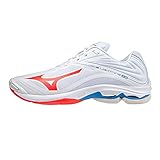 Mizuno Unisex Wave Lightning Z6 Volleyball-Schuh, White/Ignition Red/French Blue, 39 EU
