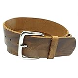 Kollektion Chrissys-in Ledergürtel natur 5 cm breit Büffelleder aus eigener Fertigung (90Bundweite)