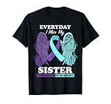 Petrol-Violett Wing Miss Sister Suicide Prevention Awareness T-S