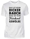 Männer Kein Dicker Bauch Feinkost Gewölbe Vatertag T-Shirt Dickerchen - Herren Shirt -XL-Weiß