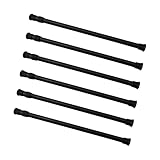 YANGPING HONGHUAER 6 Packungen Kleine Spannungsstangen for Schränke Schrankleisten for Rv. Schränke Kühlschrank Schwarz Hängendes Tuch for Vorhang Wand Badezimmer (Color : Black)