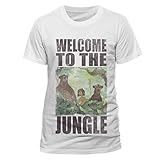 CID Herren Book-Welcome to The Jungle T-Shirt, Weiß (Weiß), S