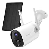 Zeetopin Überwachungskamera Akku Solarpanel,1080P Kabellos Outdoor WLAN Kamera 10400mAh Batterie,4DB Wireless Antenna,PIR Bewegungserkennung,2-Wege-Audio,Nachtsicht,IP65 w