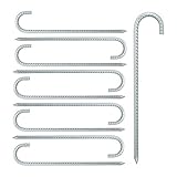 Relaxdays Bodenanker 10er Set, XL Zeltheringe, extra lang, stabile Erdanker Camping, Zeltzubehör, Stahl, 39 cm, Silb