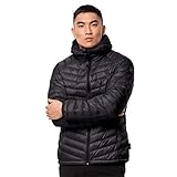 Jack Wolfskin Herren ATMOSPHERE JKT M winddichte Daunenjacke, Black, L