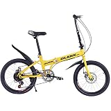 WJ Mini Folding Bike, 20 Zoll 15S Klapp Bewegliches Fahrrad Mit Hohen Zugfestigkeit Stahlklapprahmen, Doppelscheibenbremse-Gebirgsfahrrad Städtische Pendler Für Erwachsene Studenten,C
