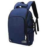 Shanrya Wasserdichter, stoßfester Kamera-Rucksack, DSLR-Foto-Video-Objektiv-Etuis Kamera-Trennwand-Schutz-Rucksack mit 1 X herausnehmbarem Liner für den Außenb