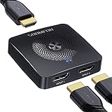 HDMI Switch - SOOMFON HDMI Switcher 4K@60Hz Bi-Direktional 2 in 1 Out oder 1 In 2 Out HDMI Umschalter Unterstützt HDCP2.2 HDR 3D 1080P für Xbox, PS5 Pro, Monitor, DVD, HDTV