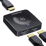 HDMI Switch - SOOMFON HDMI Switcher 4K@60Hz Bi-Direktional 2 in 1 Out oder 1 In 2 Out HDMI Umschalter Unterstützt HDCP2.2 HDR 3D 1080P für Xbox, PS5 Pro, Monitor, DVD, HDTV