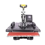 Sfeomi 5 in 1 Hitzepresse Heißpresse Heat Press Machine 38x30cm Transferpresse Tassenpresse Textilpresse Mulitifunktional Sublimation Wärmepresse Maschine 360 Grad für T-Shirts Becher Platten Kapp