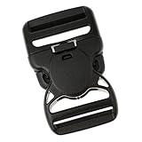 MagiDeal Hochwertige Kunststoff Gurtschnalle Gurtband Clip Verbindungsclip für Tasche Rucksack Gepäck - Schwarz, 50