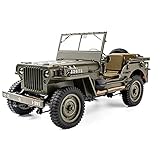 Myste 1:12 RC Ferngesteuertes Auto mit LED-Beleuchtung, 2.4G RC Jeep Auto Militär LKW Spielzeug 1941 MB Scaler Allrad Geländewagen, Kletterauto Baufahrzeug Kreative Geschenke Kinder und Erw