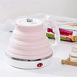 Faltbarer Elektrischer Kessel,Mini Reise Wasserkocher 555 ML BPA Frei Automatische Abschaltfunktion Warm Halten Verbrennungen Vermeiden,Leise Heizung,R