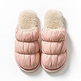 Unisex Daunenschuhe Hausschuhe Winterhausschuhe Warm Pantoffeln Indoor Outdoor Wasserdicht Slippers Leicht Schlappen Bettschuhe Hause Wärmeschuhe Daunenschuh für Damen H