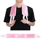 U Form Gel Kühlkissen, Nacken kalt und heiße Kompresse, Kopfschmerzen und Migräne Kühlpack Kalt Warm Kompresse Gel, ​für Nacken Schulter Schwellungen(Rosa)