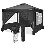 Pop Up Pavillon mit Seitenwänden 3m x 3m, wasserdichtes Outdoor-Gartenunterstand Heavy Duty Baldachin Pavillon-Z