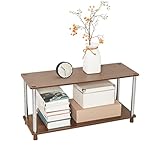 BAOYOUNI Standregal Lagerregal 2 Etagen Bücherregal Küchenregal Aufbewahrungsregale Einfache Montage, für Büro, Wohnzimmer, Schlafzimmer, Küche, Arbeitszimmer und Flur, 80 x 30 x 39 cm, B