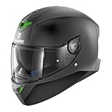 Shark Motorradhelm Hark Skwal 2 Blank Mat, Schwarz, Größe L