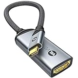 USB C auf HDMI Adapter 4K, WARRKY [Geflochten, High Speed] Thunderbolt 3/USB Typ C zu HDMI Adaptor kompatibel mit Neu iPad, MacBook Pro/Air, iMac, Galaxy S20 S10 S9 S8, Surface, XPS