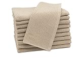 ZOLLNER 10er-Set Gästetücher Waffelpique, 100% Baumwolle, 30x50 cm, Capp