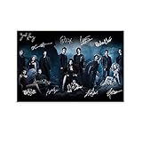 SHIJAIN Poster 'The Vampire Diaries' mit Autogramm des Schauspielers und Wandkunst, modernes Familienschlafzimmerdekor, 20 x 30