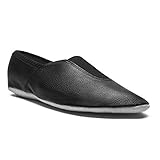 Rumpf Gymnastikschuhe Turnschläppchen Voltigierschuhe Ballett Sport Fitness Tanz, Schwarz Chrom, 40 EU