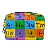 Kosmetiktasche Make-up-Tasche Reise Kosmetiktasche Clutch Geldbörse Kulturbeutel,Vintage Chemie Periodensy